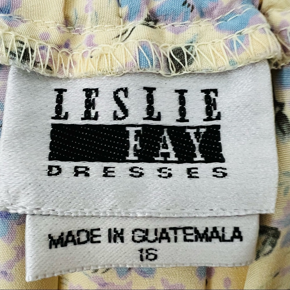 Vintage Leslie Fay midi floral boho Skirt Pastel - Picture 5 of 6
